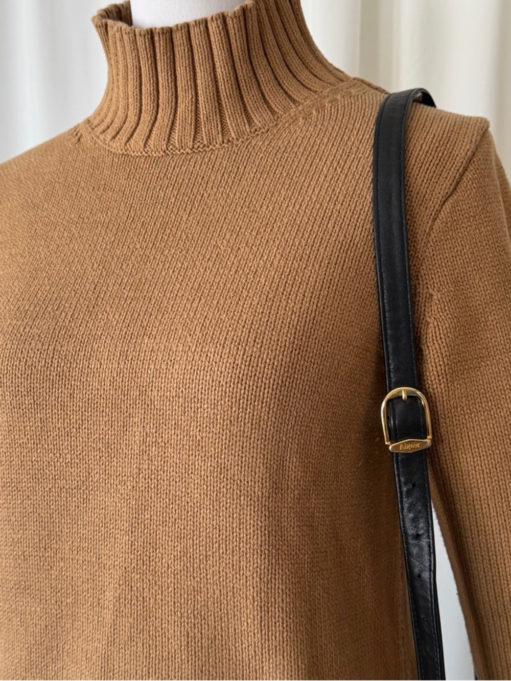 J.Crew Cotton Turtleneck Sweater Tan size small. - Picture 6 of 12